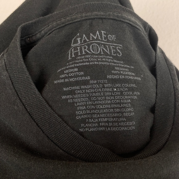 Game of Thrones Black T Shirt Leave One Wolf Alive The Sheep Are Never Safe Med - Picture 7 of 7